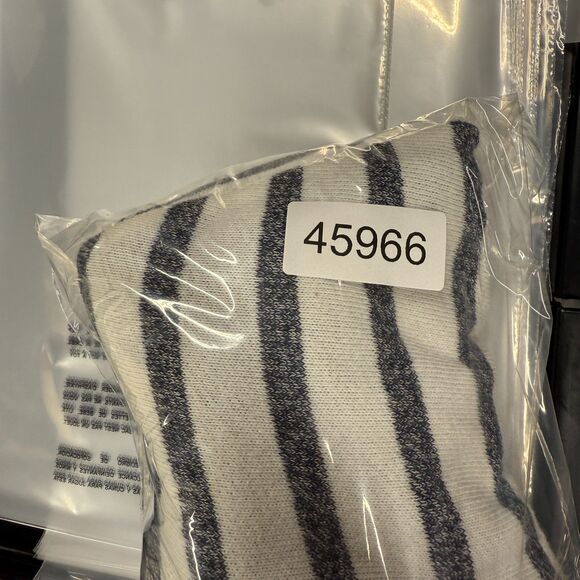 Jones New York Skort Women M Medium White Striped A-Line Midi Drawstring Cotton - Picture 8 of 8